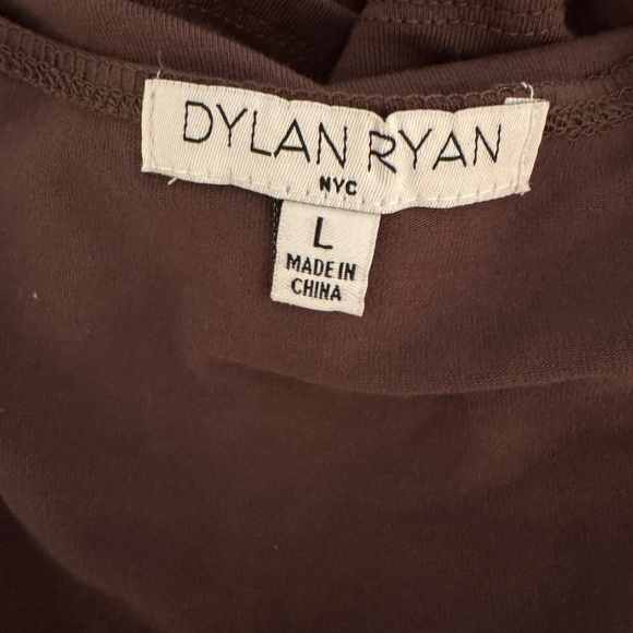 dylan ryan brown long sleeve shirt woman size large brand new - Picture 3 of 5